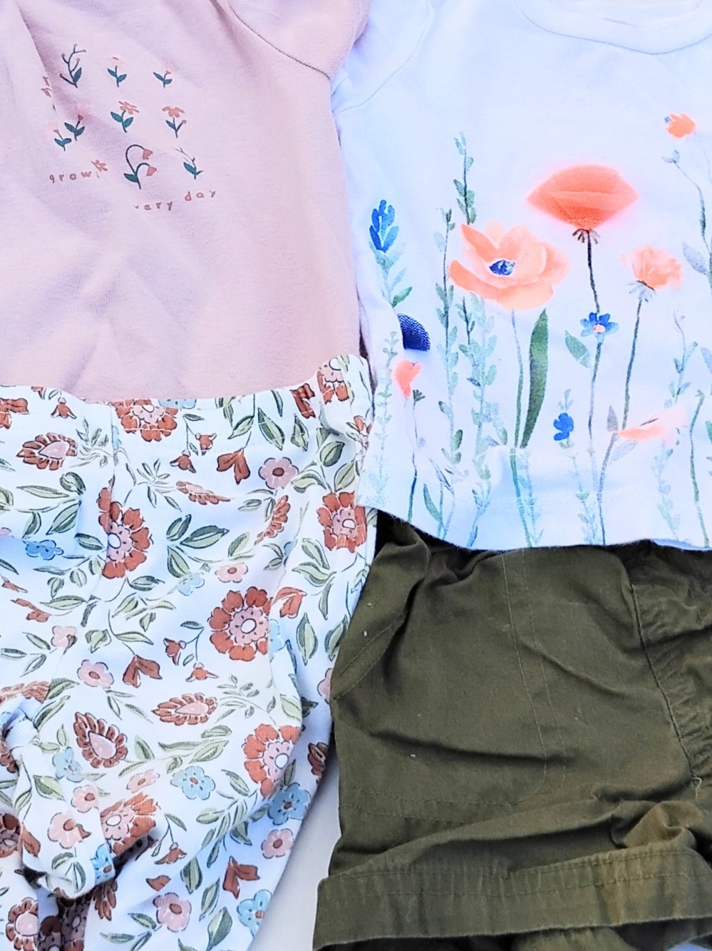 12-Month Baby Girl Summer Outfits By Carters-4 Outfit Bundle Lot